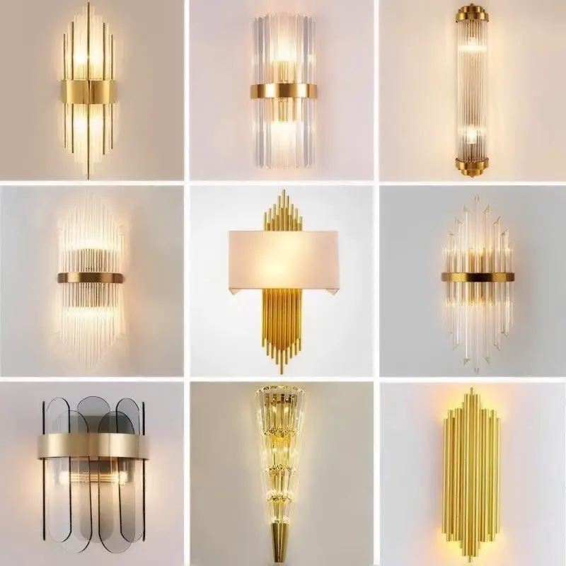 Đèn treo tường thiết kế hiện đại, pha lê