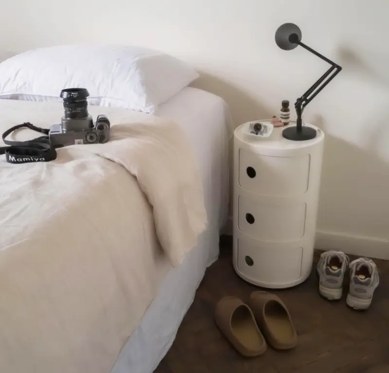 Tủ nhựa đồ tròn phòng ngủ có rãnh