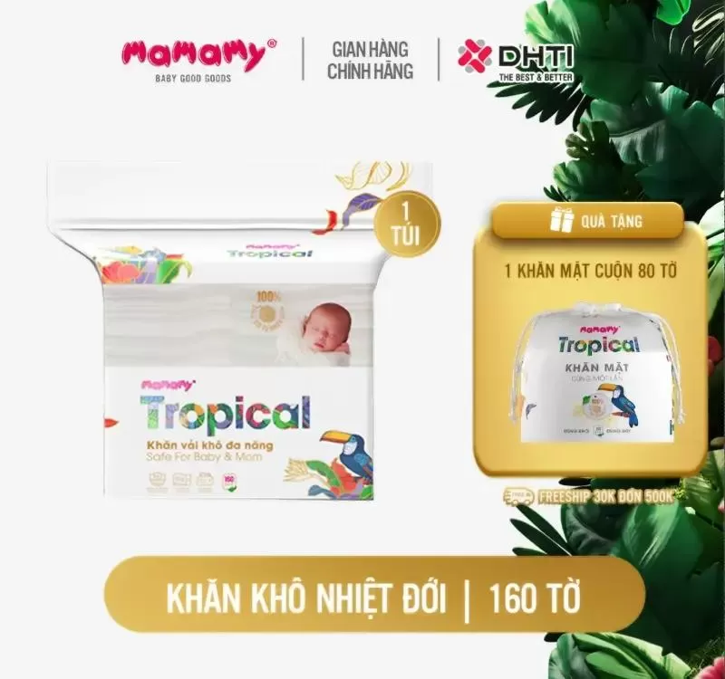 Khăn khô đa năng cho trẻ Tropical