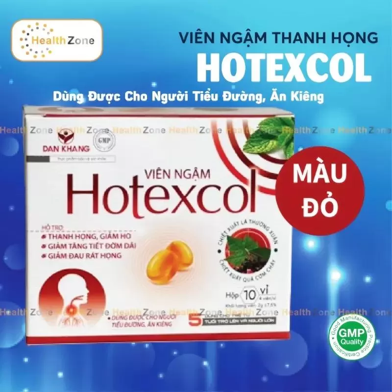 Kẹo ngậm ho thanh họng Hotexcol Dân Khang