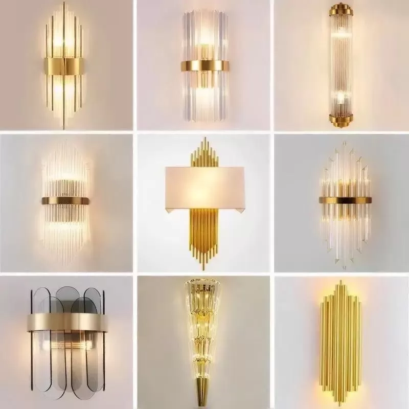 Đèn treo tường thiết kế hiện đại, pha lê