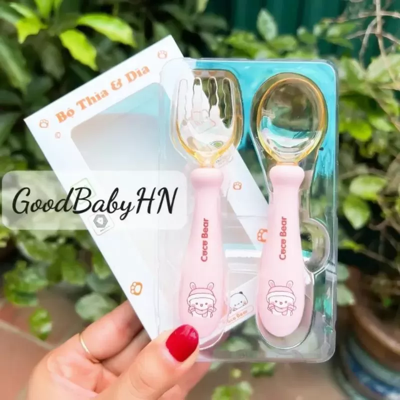 Thìa ăn dặm cho bé Silicon Uốn Cong