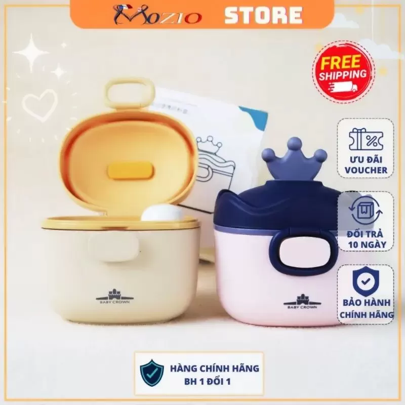 Hộp đựng bột hình vương miện hãng Baby Crown
