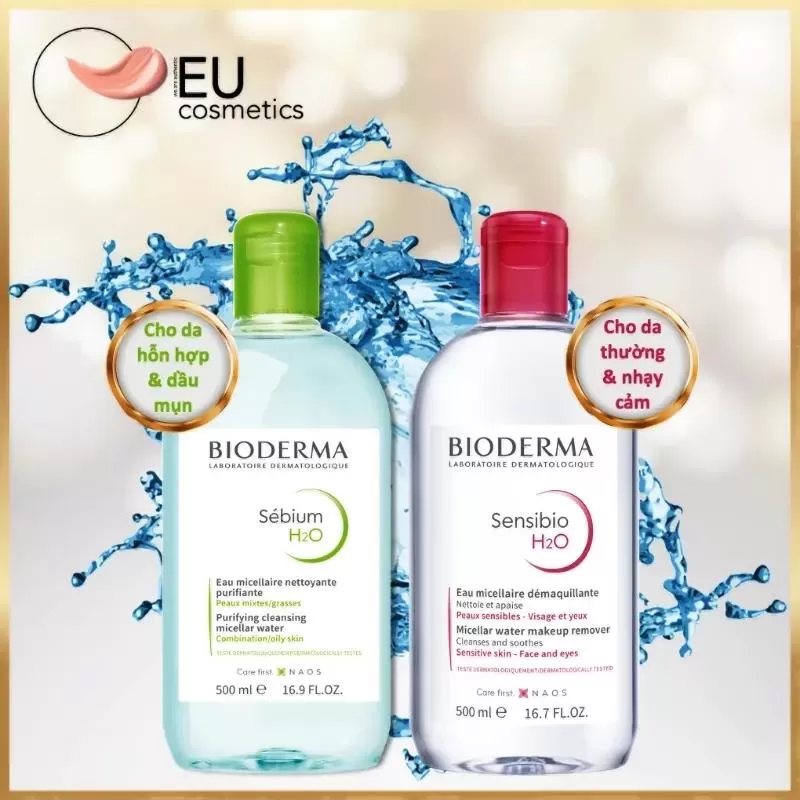 Nước tẩy trang Bioderma cho da