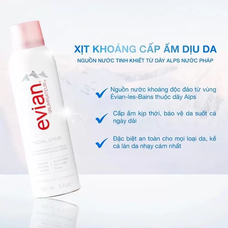 Nước xịt khoáng Evian