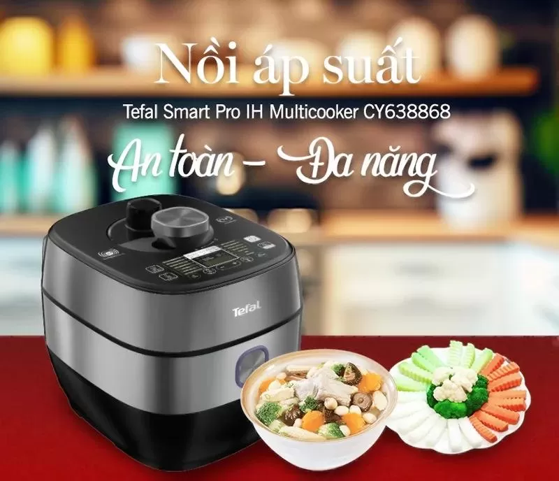Nồi áp suất Tefal Smart Pro IH Multicooker CY638868