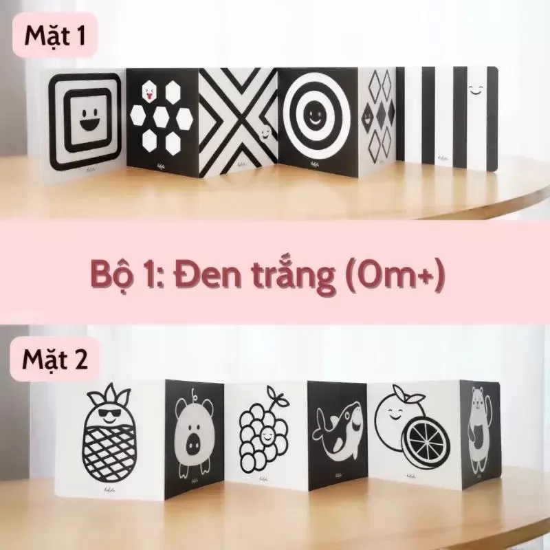 Đồ chơi cho bé: Thẻ gấp kích thích thị giác
