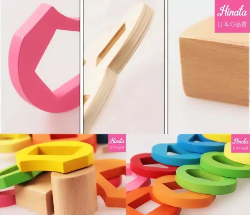 Bộ đồ chơi xếp hình trẻ em bằng gỗ DC19 - Hinata