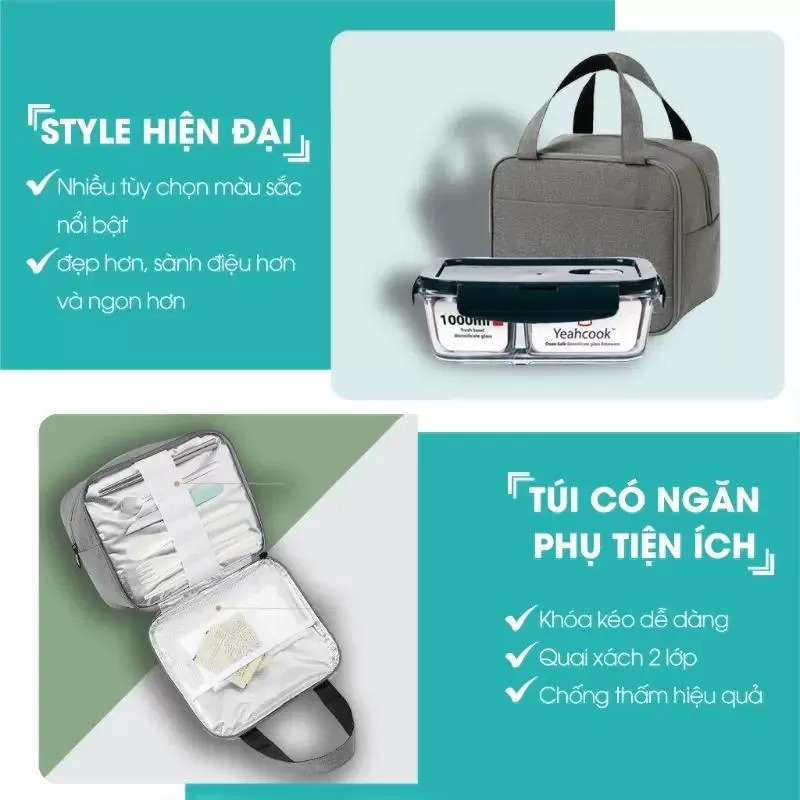 Túi đựng hộp cơm giữ nhiệt Yeahcook Invitel Y9002