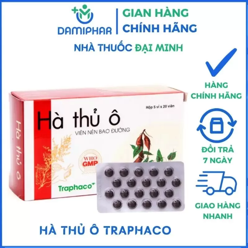 Thuốc trị bạc tóc sớm Hà Thủ Ô Traphaco