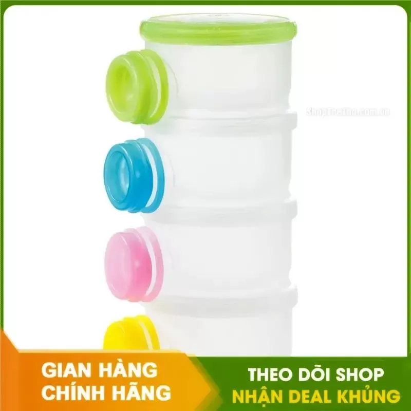 Hộp chia sữa ConCung 4 ngăn, nắp mở ngang, CEQ110 cho bé