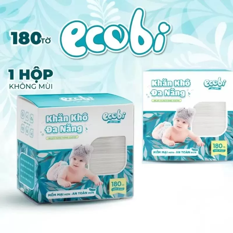 Khăn khô đa năng cho bé EcoWipes Ecobi