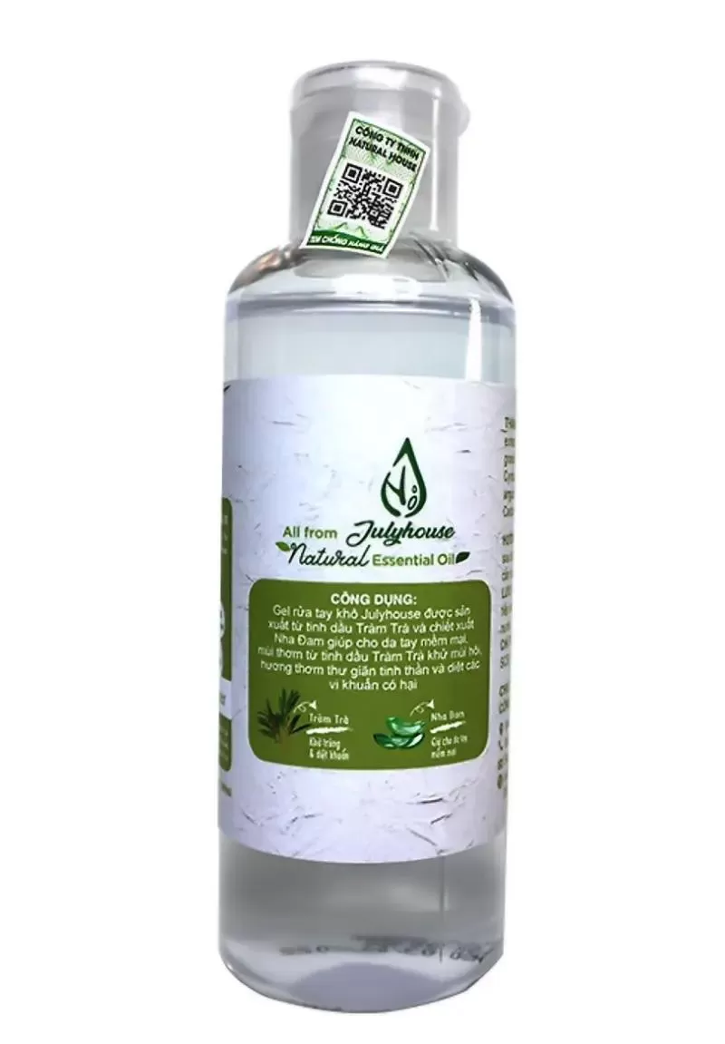 Gel rửa tay khô nha đam và cam 500ml JULYHOUSE diệt khuẩn