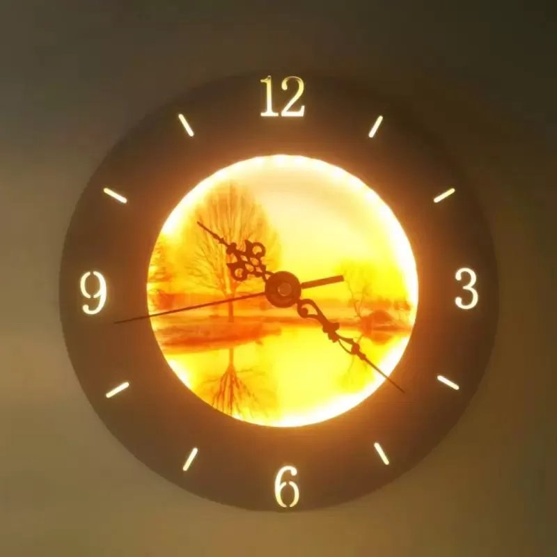 Đèn treo tường tích hợp đồng hồ