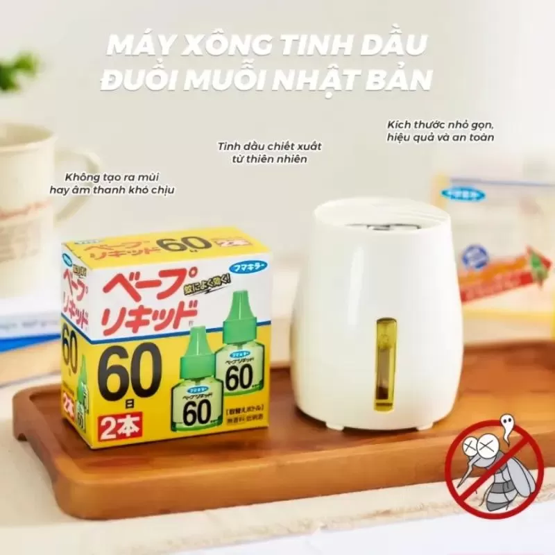 Máy đuổi muỗi gia đình xông tinh dầu Nhật Bản