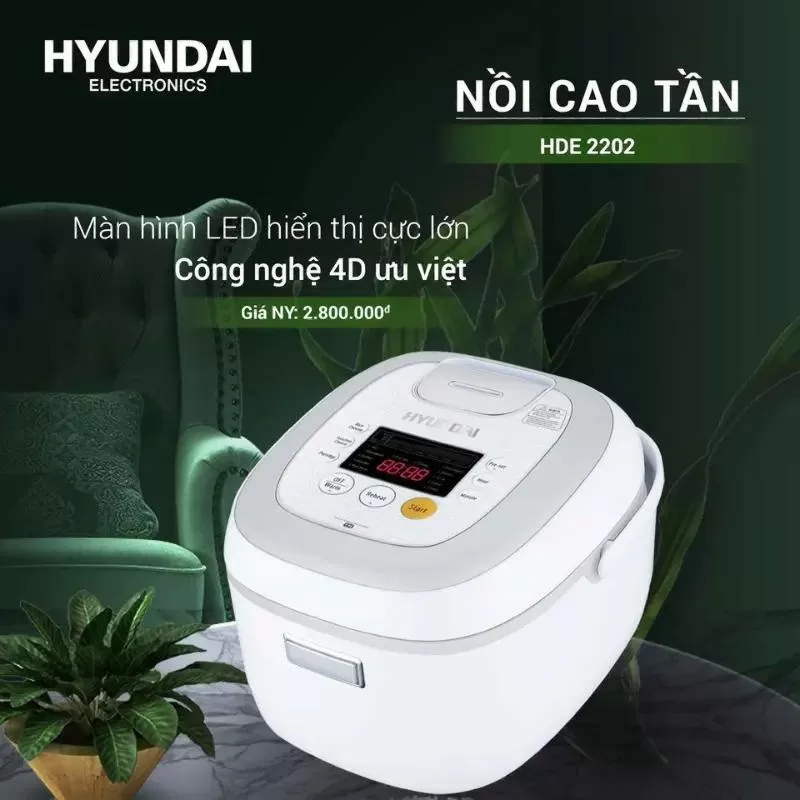 Nồi cơm cao tần điện chính hãng Hyundai