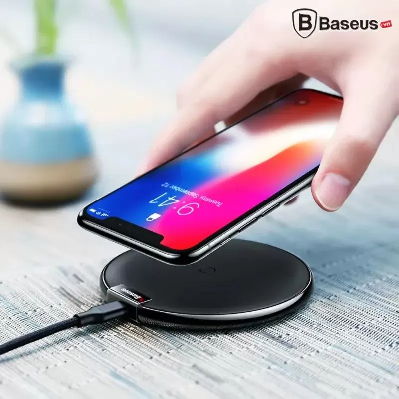 Sạc không dây nhanh 20W mặt kính sang trọng 2 in 1 Baseus