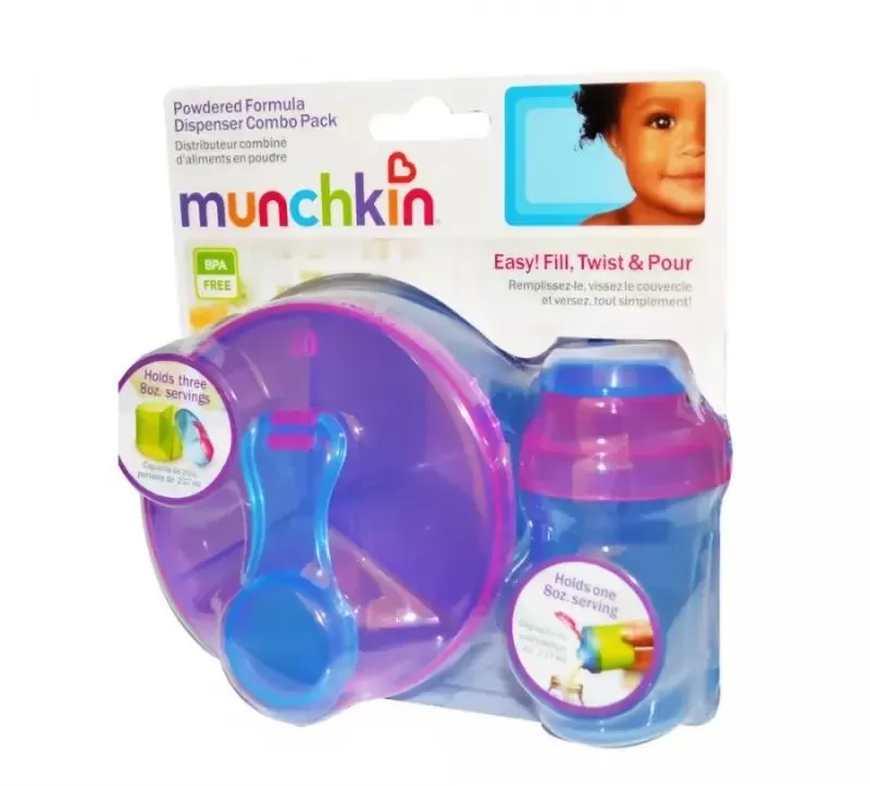 Bộ 2 hộp chia sữa cho bé Munchkin 3 ngăn Mỹ