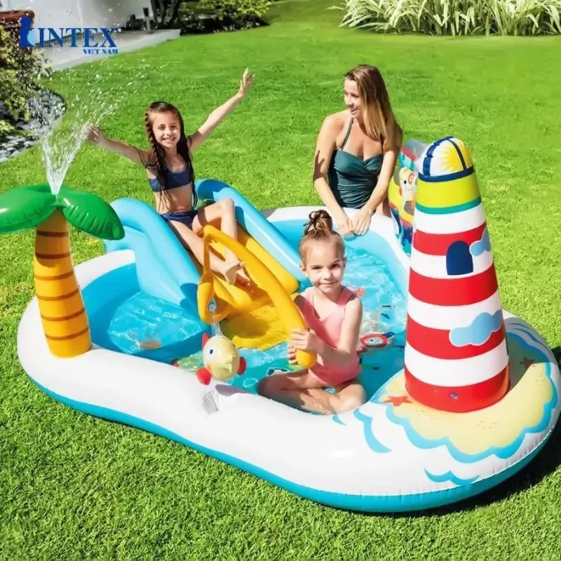 Bể bơi cho bé Intex có cầu trượt