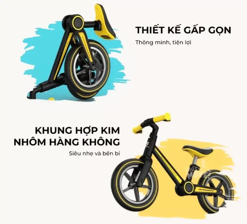 Xe thăng bằng gấp gọn Uonibaby cho bé 2 - 6 tuổi