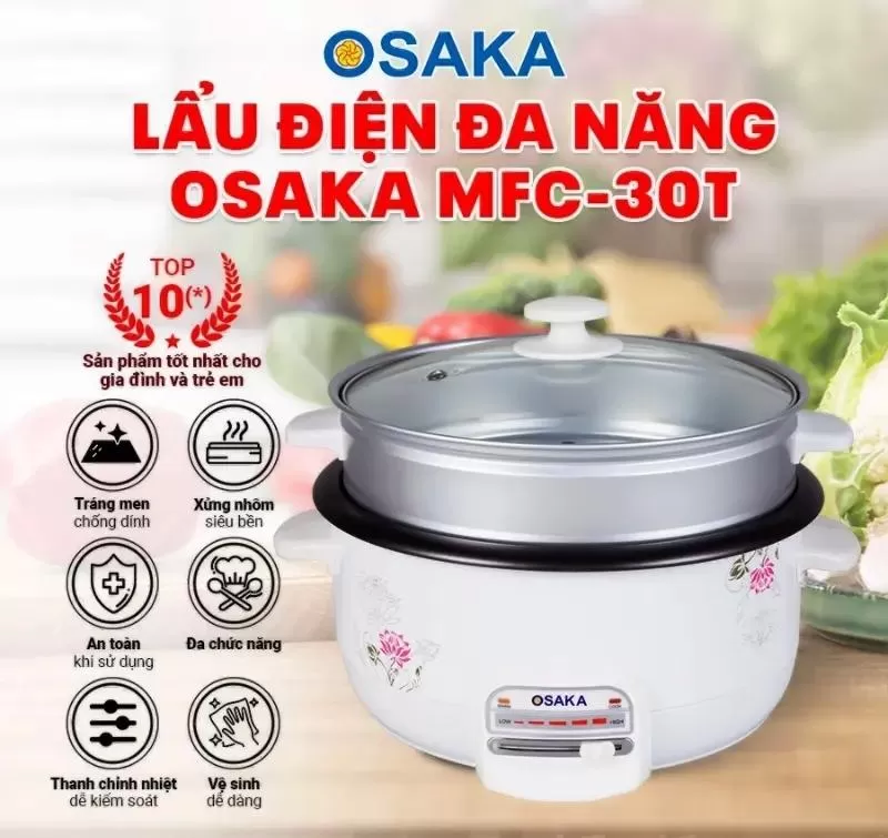 Nồi lẩu điện Nhật Đa Năng Osaka