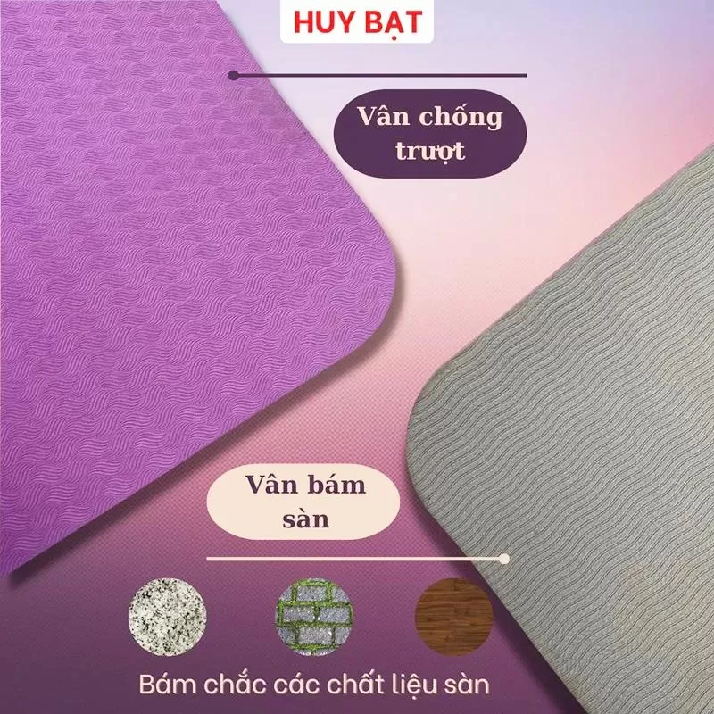 Thảm yoga chống trượt định tuyến Huy Bạt