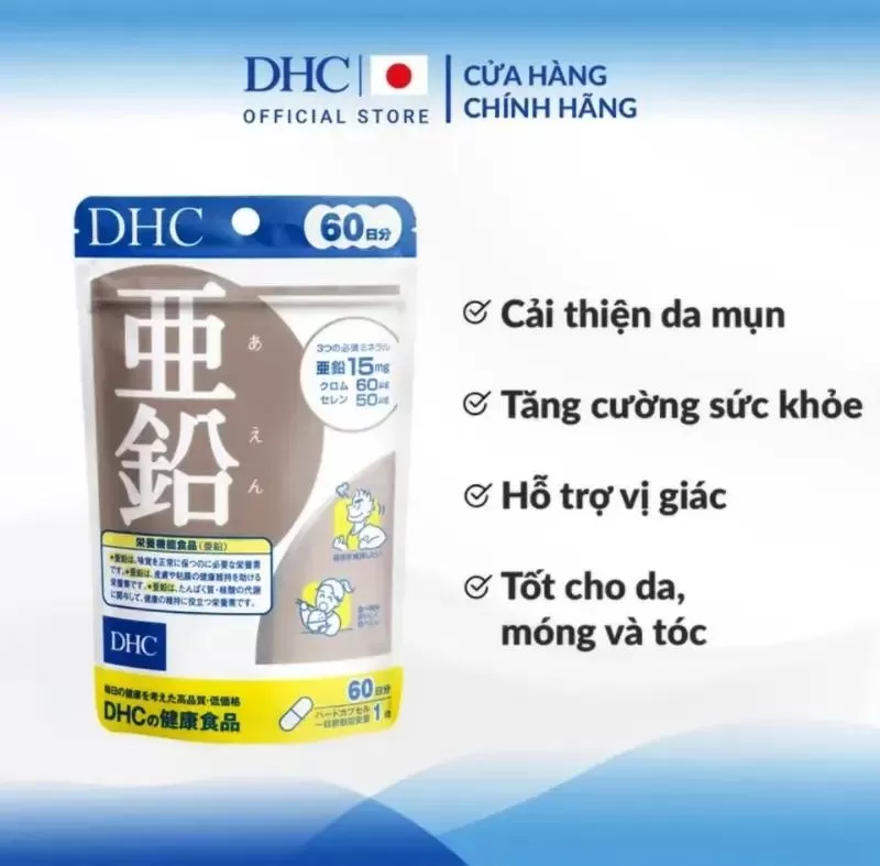 Thuốc uống trị mụn DHC Zinc
