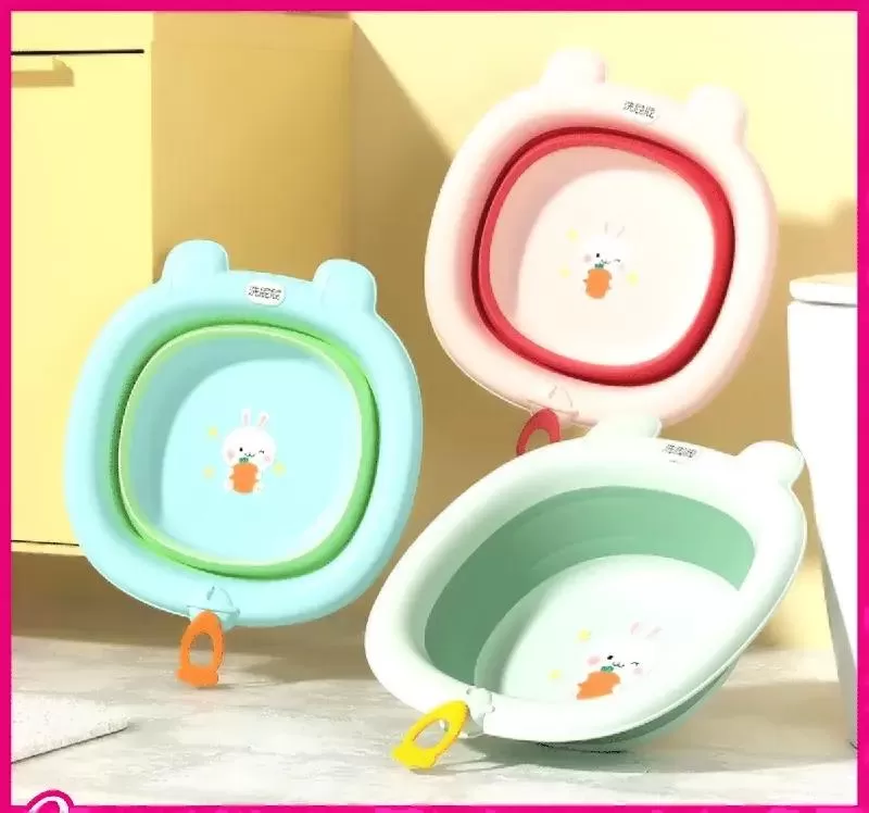 Thau chậu rửa mặt gấp gọn hình thỏ và chó con dễ thương cho bé yêu