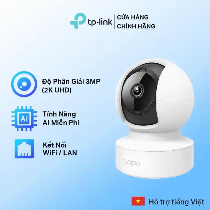Camera wifi trong nhà IP 360 độ 1536P TP-Link Tapo C210
