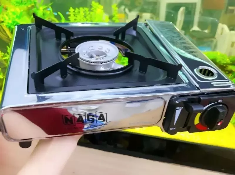 Bếp ga mini giá rẻ thân Inox 100% Naga
