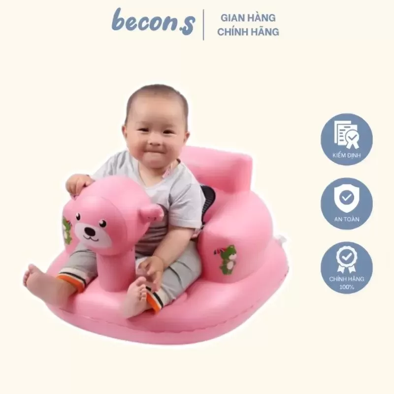 Ghế tập ngồi cho bé BECON hình gấu cao cấp