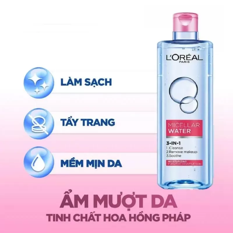 Nước tẩy trang cho da L‘Oreal