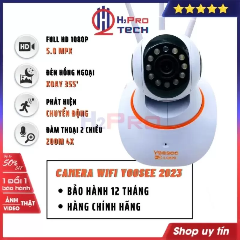 Camera wifi trong nhà IP 5G Yoosee 3.0MP 360 độ