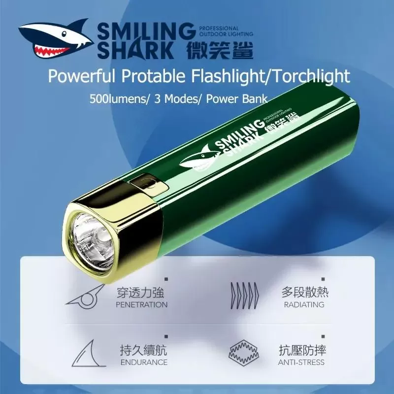 Đèn pin tự vệ siêu sáng Smiling Shark