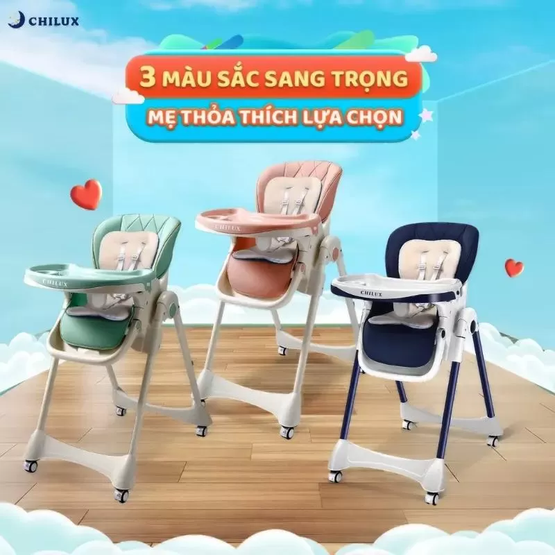 Ghế ăn dặm cho bé cao cấp Chilux Grow V