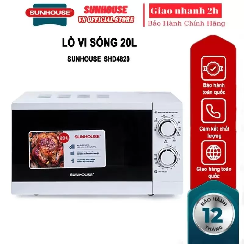 Lò vi sóng cơ có nướng Sunhouse SHD4820 - 20L