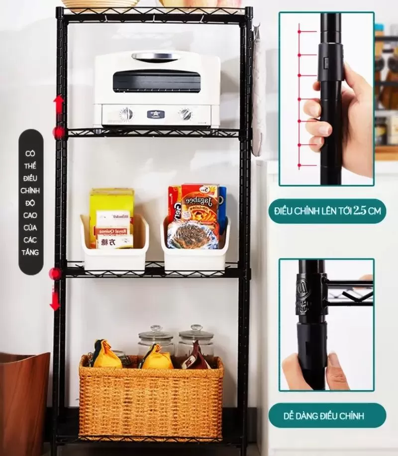 Kệ để đồ nhà bếp sắt đa năng YTC nhập khẩu