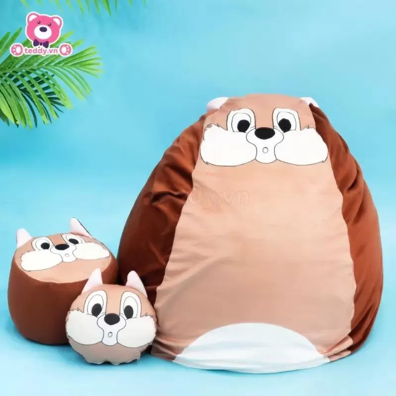Ghế lười hạt xốp hình gấu dễ thương