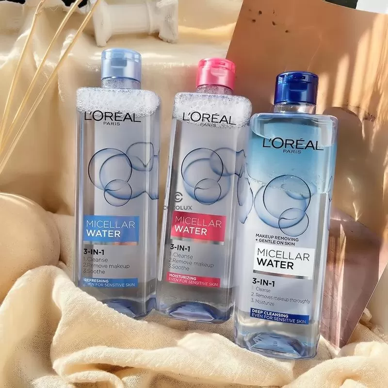 Nước tẩy trang L‘Oreal Paris Micellar Water 3-in-1 400ml sạch sâu   