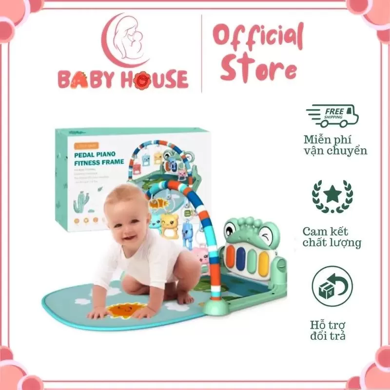 Bộ thảm nhạc nằm chơi chó bé Little Baby đồ chơi và piano