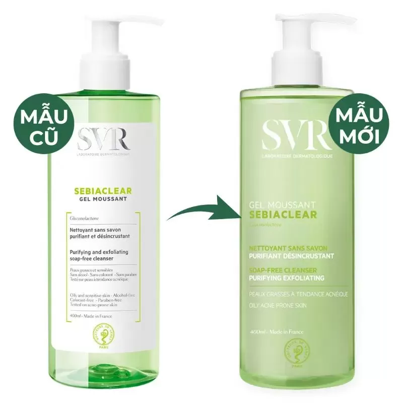 Sữa rửa mặt SVR Sebiaclear Gel Moussant giúp sẽ khít lỗ chân lông