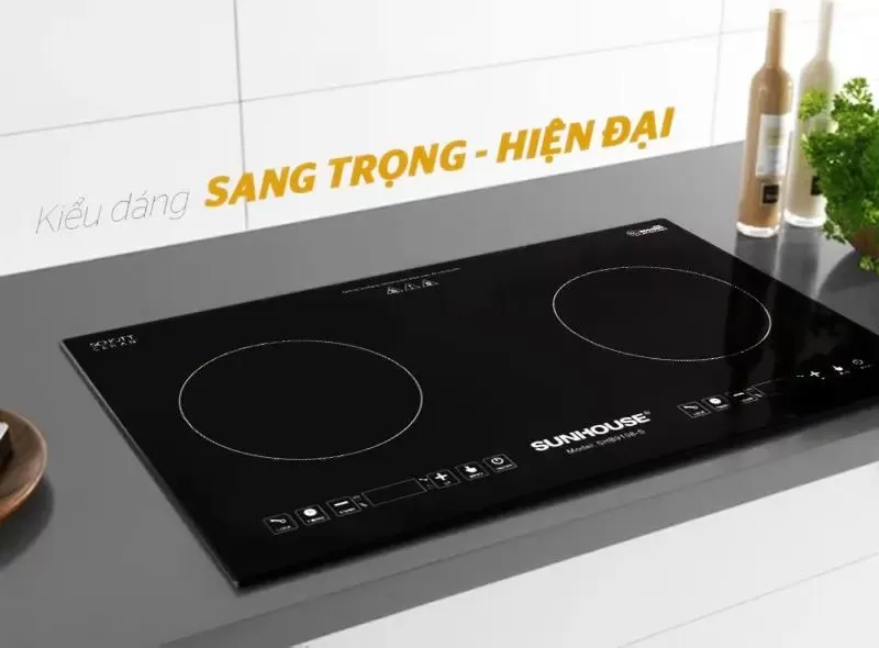 Bếp đôi điện từ Sunhouse SHB9108-S