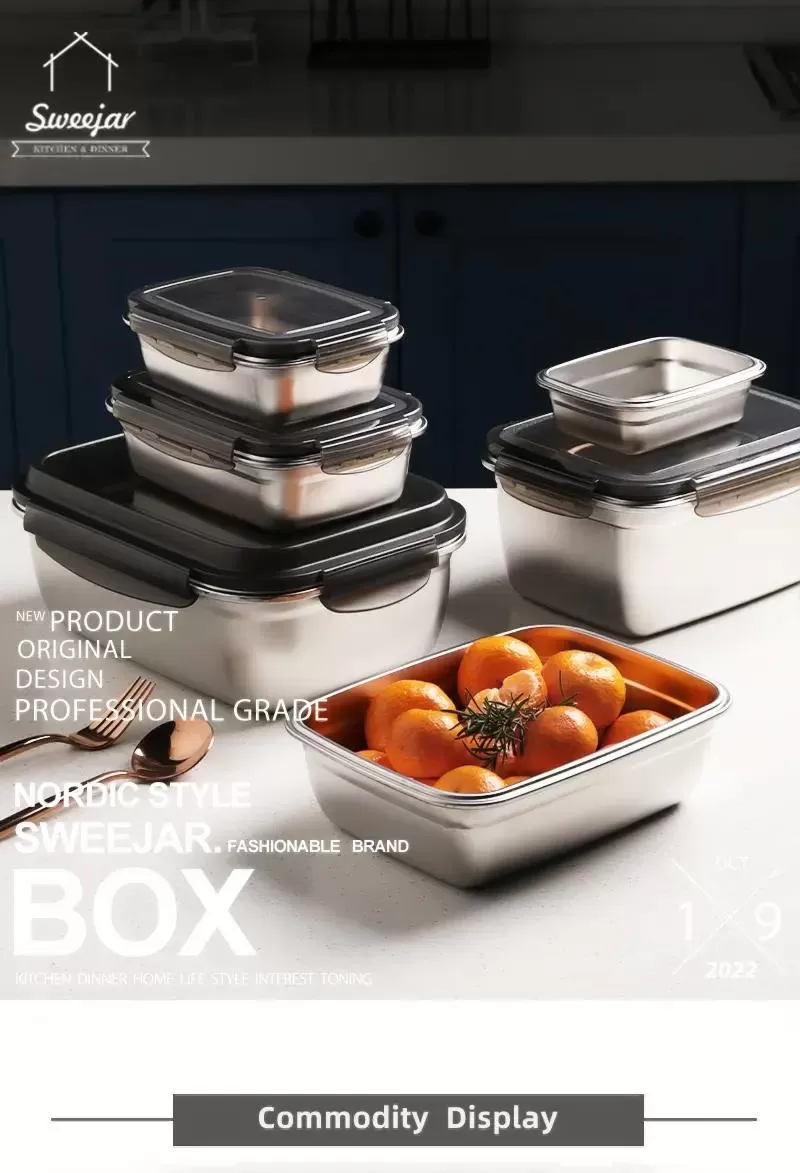 Hộp đựng sữa bột thủy tinh cho bé Sweejar có nắp đậy tiện dụng