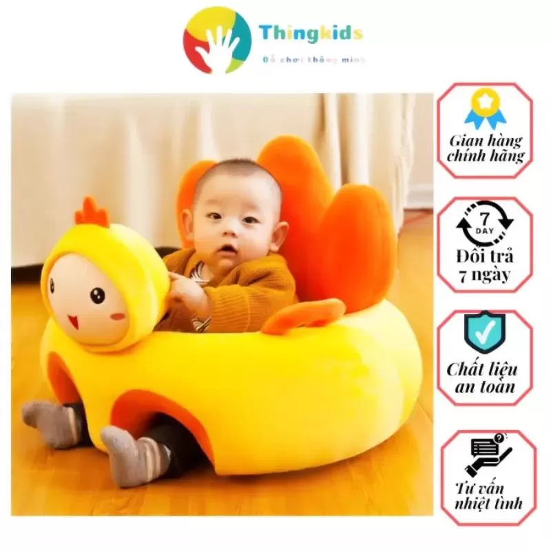 Ghế tập ngồi cho bé nhồi bông kiểu dáng đáng yêu Thingkids