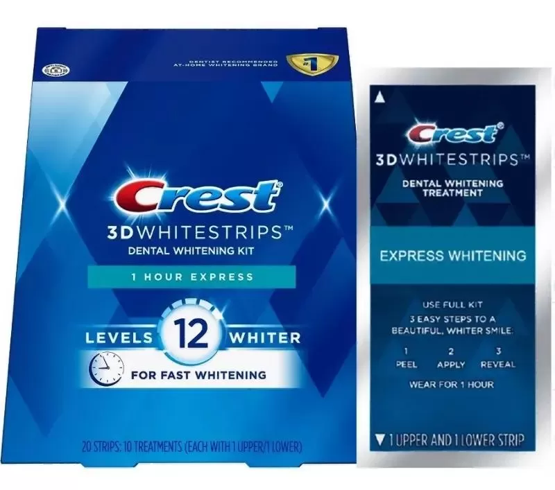 Miếng dán trắng răng CREST 3D WHITE 1 HOUR EXPRESS (10 NGÀY)