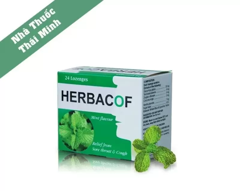 Kẹo ngậm giảm ho dịu thanh quản Herbacof
