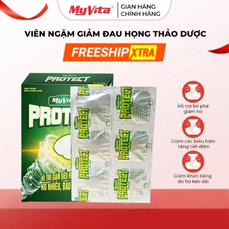 Kẹo ngậm ho đau họng Myvita Protect