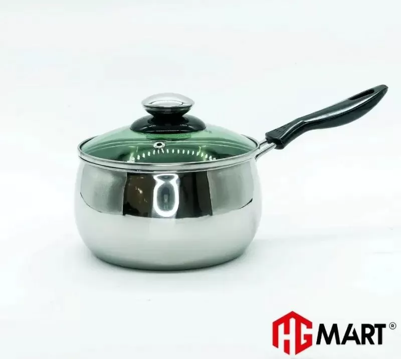 Nồi nấu cháo bột cho bé inox 304 1 đáy bếp từ nắp kính Hoàng Gia