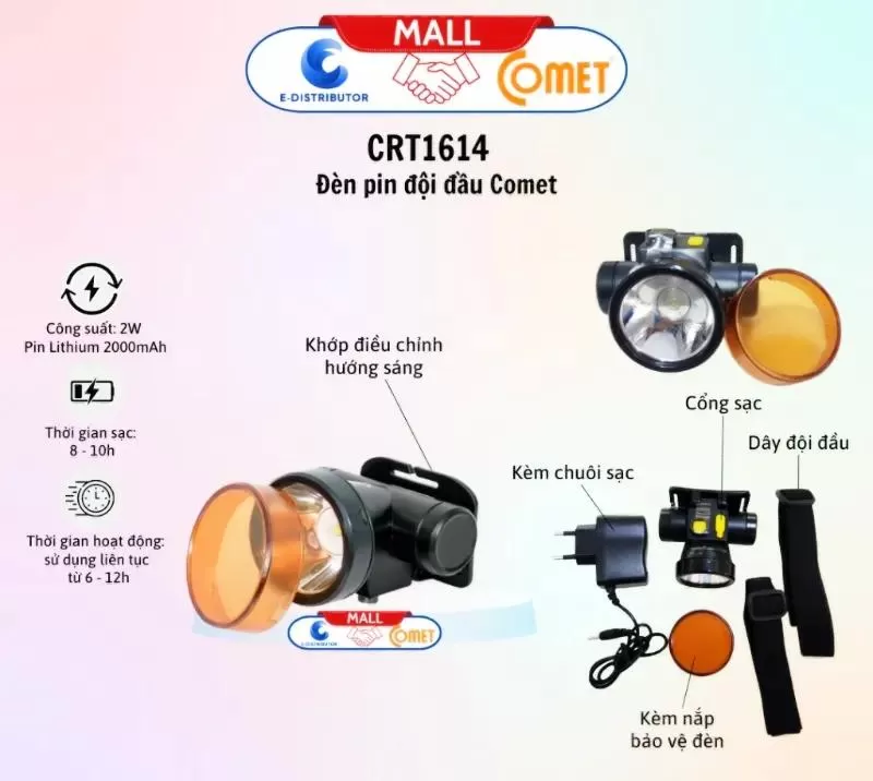 Đèn pin siêu sáng Sạc LED Comet CRT1