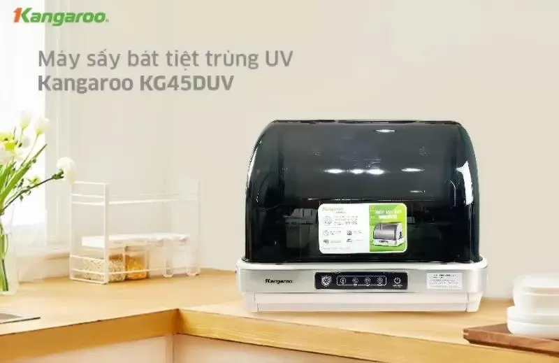 Máy sấy bát đũa Kangaroo KG45DUV khử khuẩn bằng tia UV